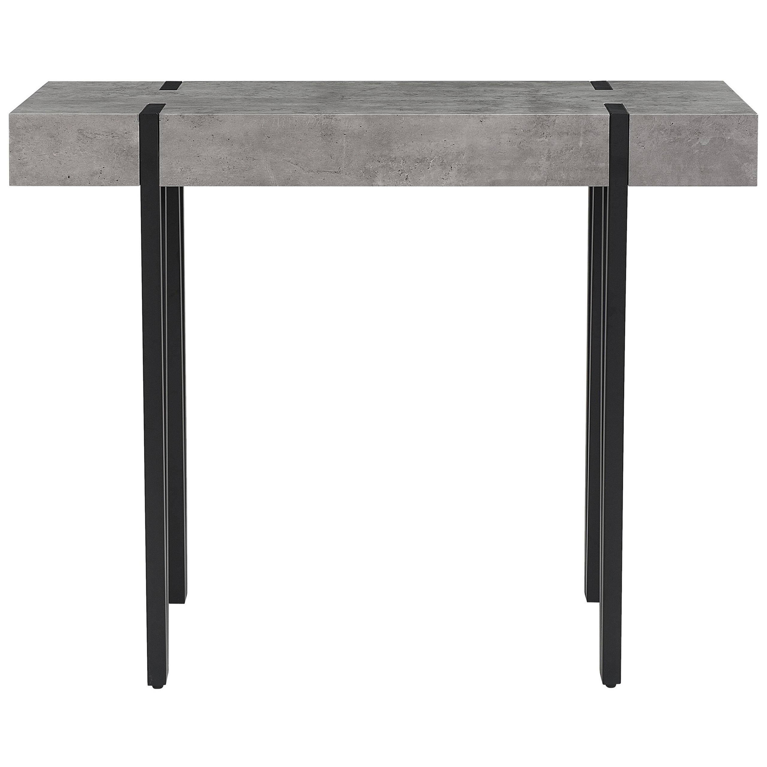 KONSOLENTISCH Betonoptik grau/schwarz Adena - Schwarz/Grau, Holzwerkstoff (40/100/81cm) - Beliani