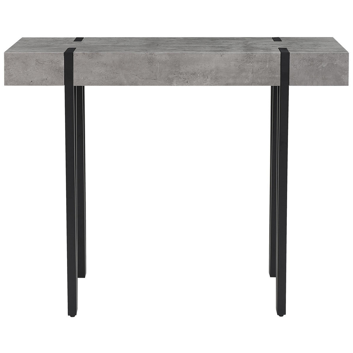 KONSOLENTISCH Betonoptik grau/schwarz Adena - Schwarz/Grau, Holzwerkstoff (40/100/81cm) - Beliani