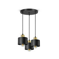 PENDELLEUCHTE BLACKSPOT - Goldfarben/Schwarz, Metall (35/35/80cm) - kiki design