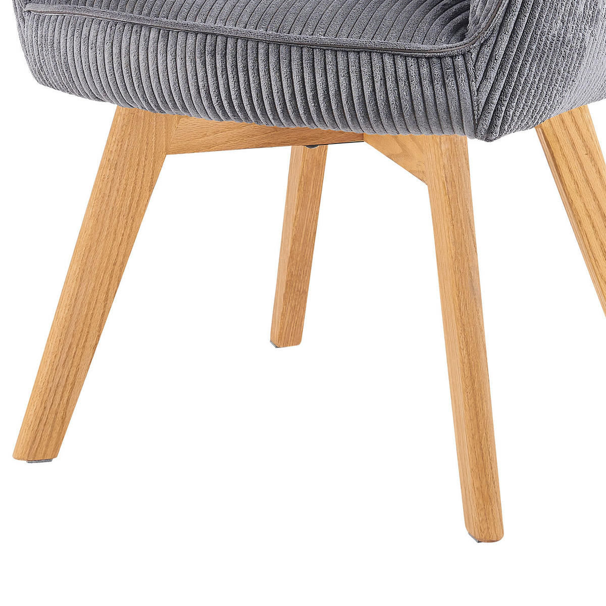 DREHSTUHL Mika-Mara - Honigeiche/Grau, Eichenholz/Holz (60/87/65cm) - DUBI Möbel