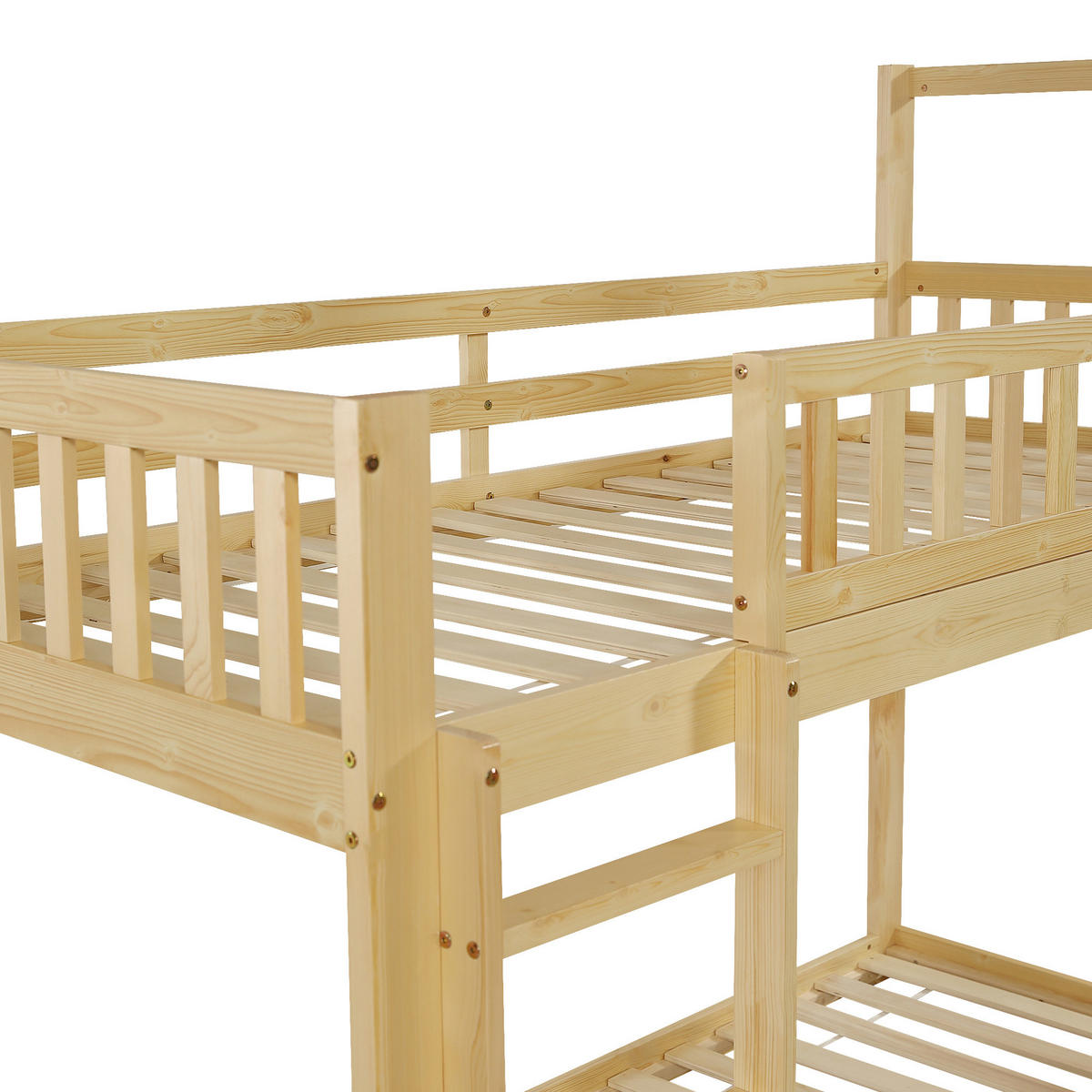 ETAGENBETT Hausbett 90x200 cm Holz Natur - Naturfarben, Holz (90/200cm) - Meubliv