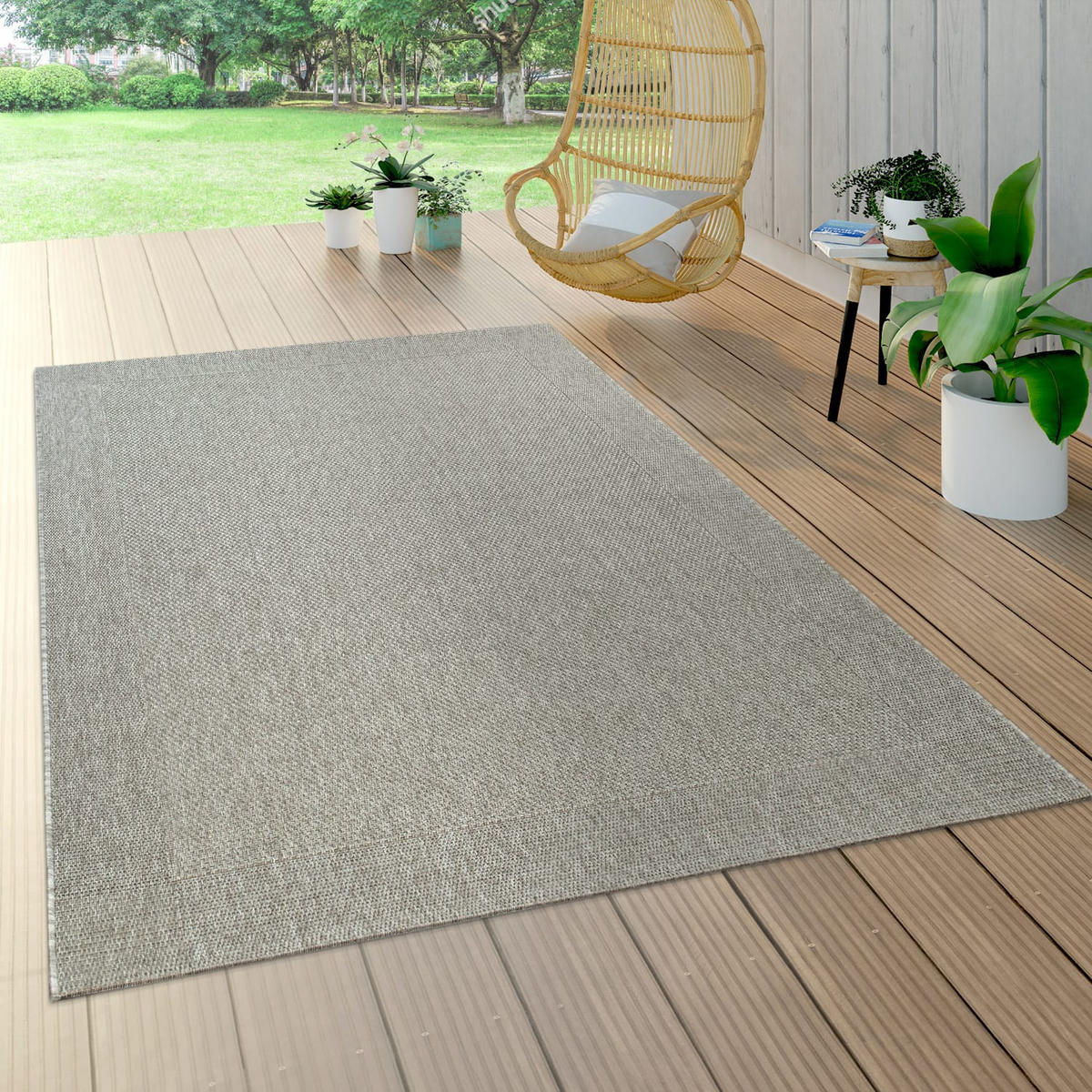 OUTDOORTEPPICH 120/170 cm Waregem 621 - Grau, Textil (120/170cm) - Paco Home