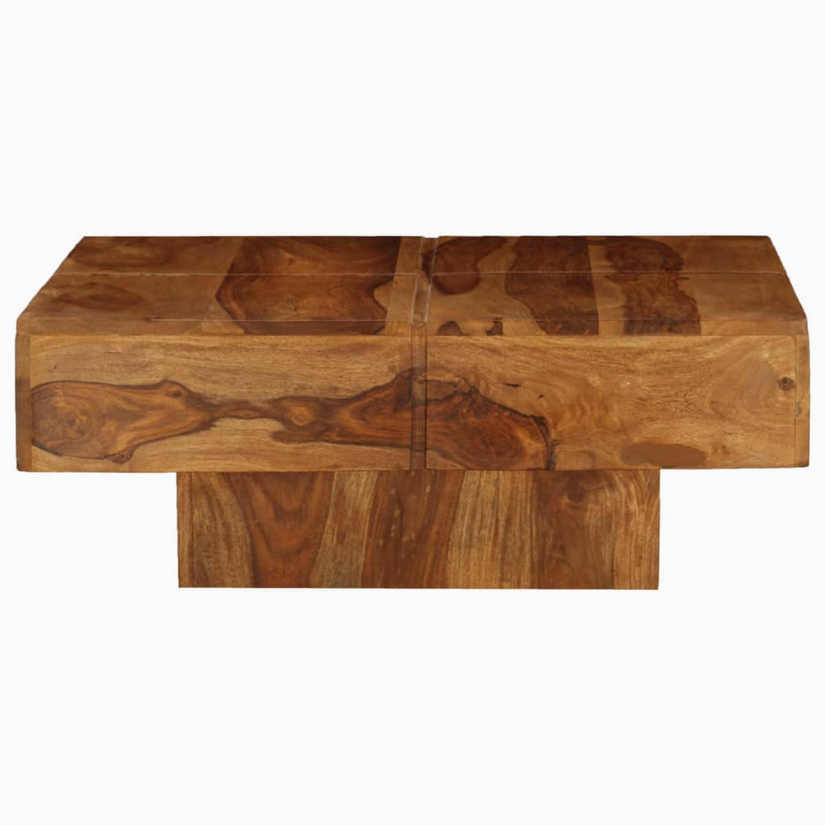 COUCHTISCH 80x80x30 cm Massivholz Akazie - Braun, Holz (80/80/30cm) - furnicato