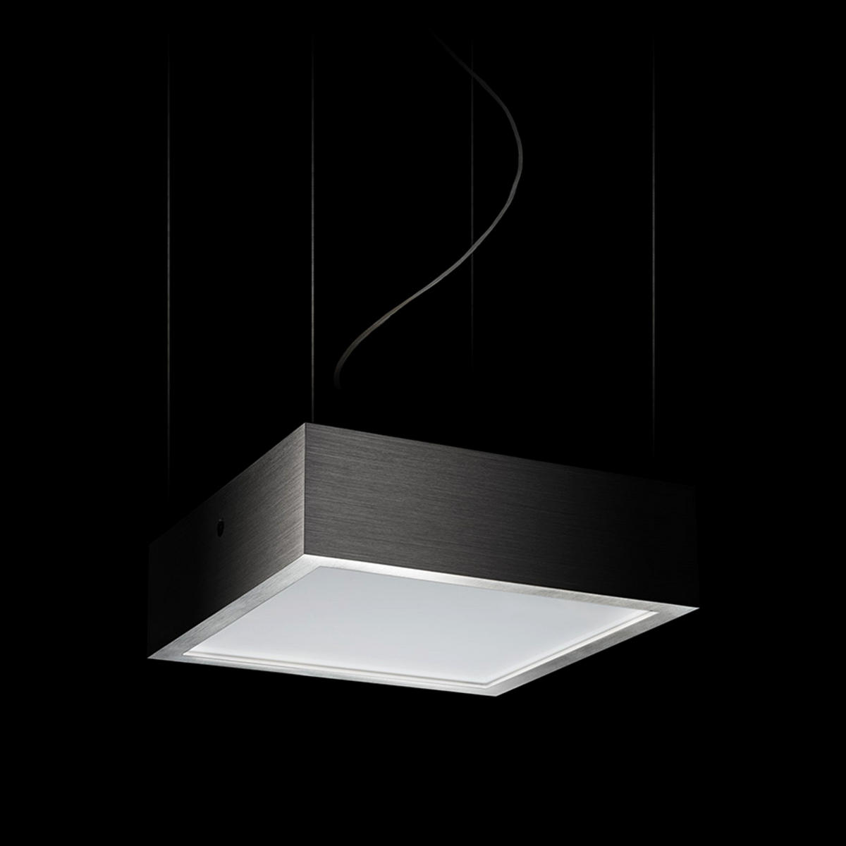 PENDELLEUCHTE STRUCTURAL LED 20x20 gebürstetes Aluminium 12 W - Silberfarben, Metall (30/30/120cm) - Rendl