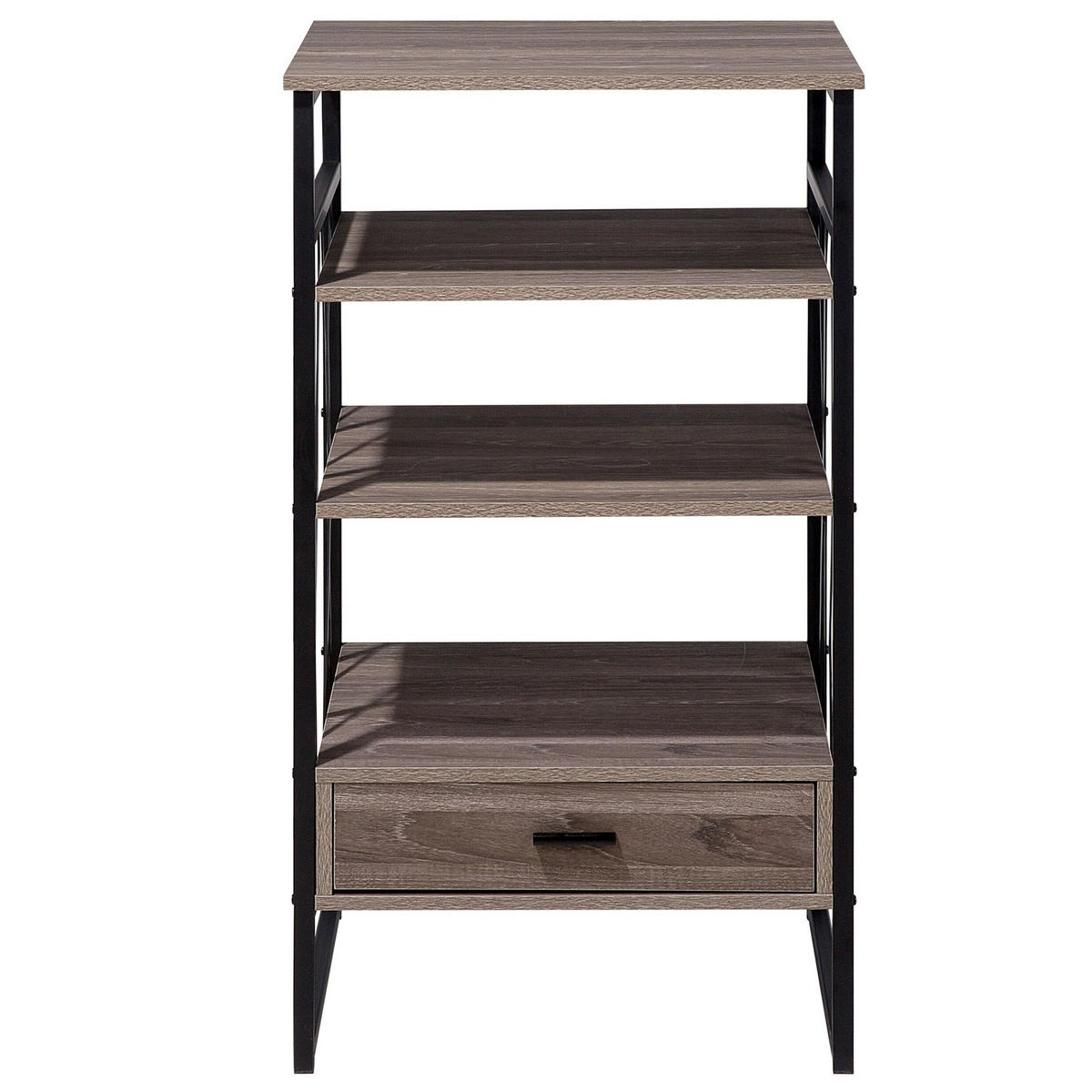 REGAL 3 Fächer Keene - Dunkelbraun, Holzwerkstoff (56/101/51cm) - Beliani