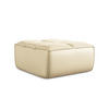 POUF Kunstleder Beige - Beige/Schwarz, Leder/Kunststoff (80/43/93cm) - Makamii