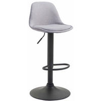 BARHOCKER Kilian, Gestell schwarz, Stoff Grau - Schwarz/Grau, Textil/Metall (39/100/43cm) - TPFLiving