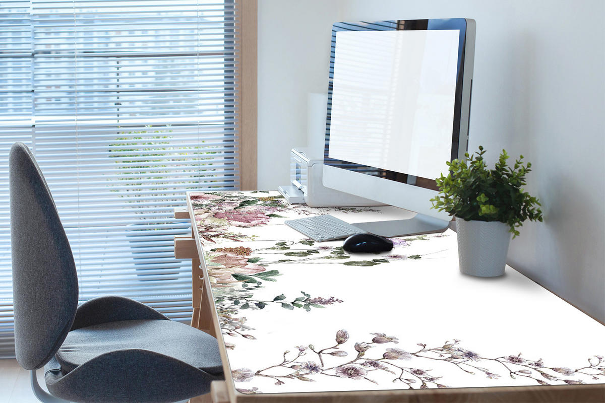 SCHREIBTISCHUNTERLAGE 90x45 cm Weiß - Weiß, Kunststoff (1.6/90/45cm) - ArtPrintCave