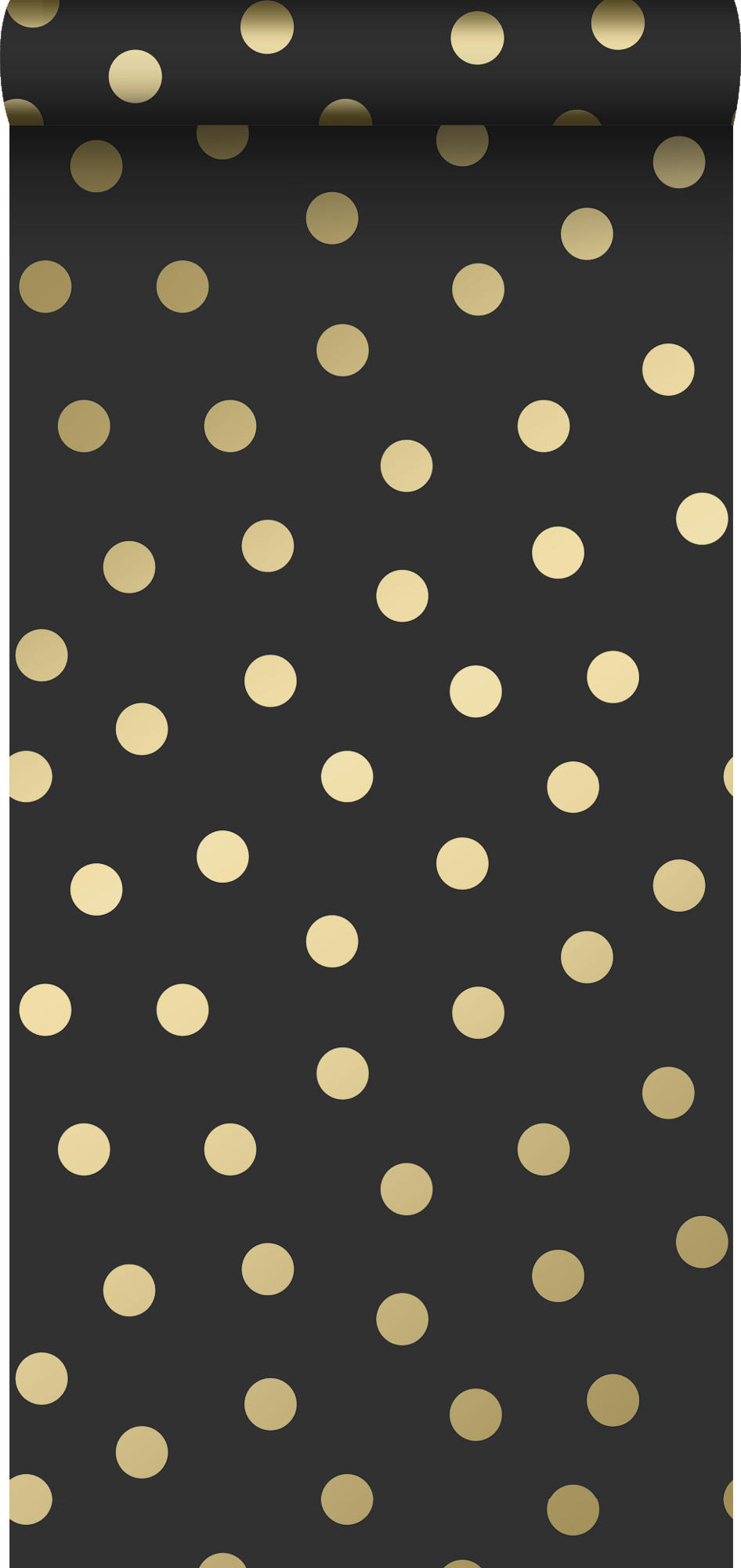 TAPETE Punkte 53 cm x 10.05 m - Schwarz, Papier (53/0.1cm) - Origin Wallcoverings
