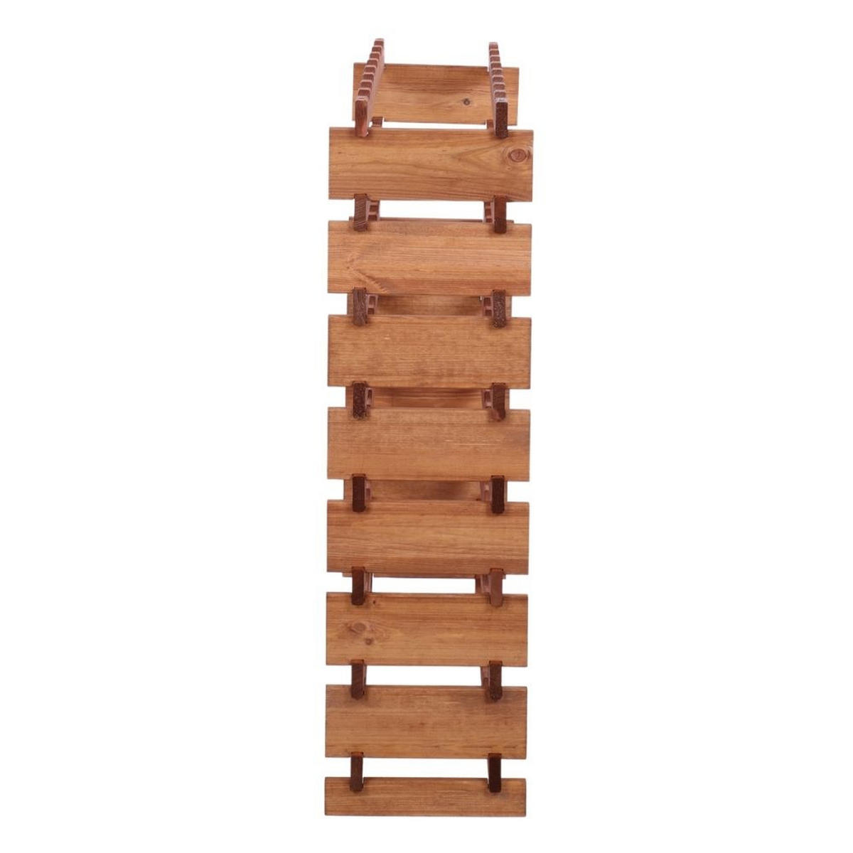 WEINREGAL VINOTECA FLEX PRO HxBxT 107x84x28cm 68 Flaschen auf 8 Ebenen Braun geölt - Braun, Holz (84/107/28cm) - PROREGAL
