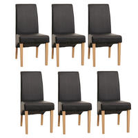 ESSZIMMERSTUHL Schwarz, Braun 6er-Set - Schwarz/Braun, Textil (46/99/50cm) - MCW