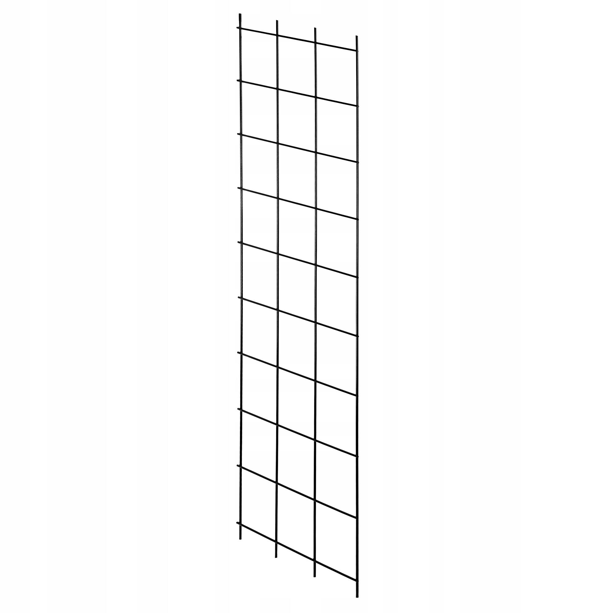 BLUMENGITTER 49 x 155 cm, Schwarz - Schwarz, Metall (49/155cm) - KADAX