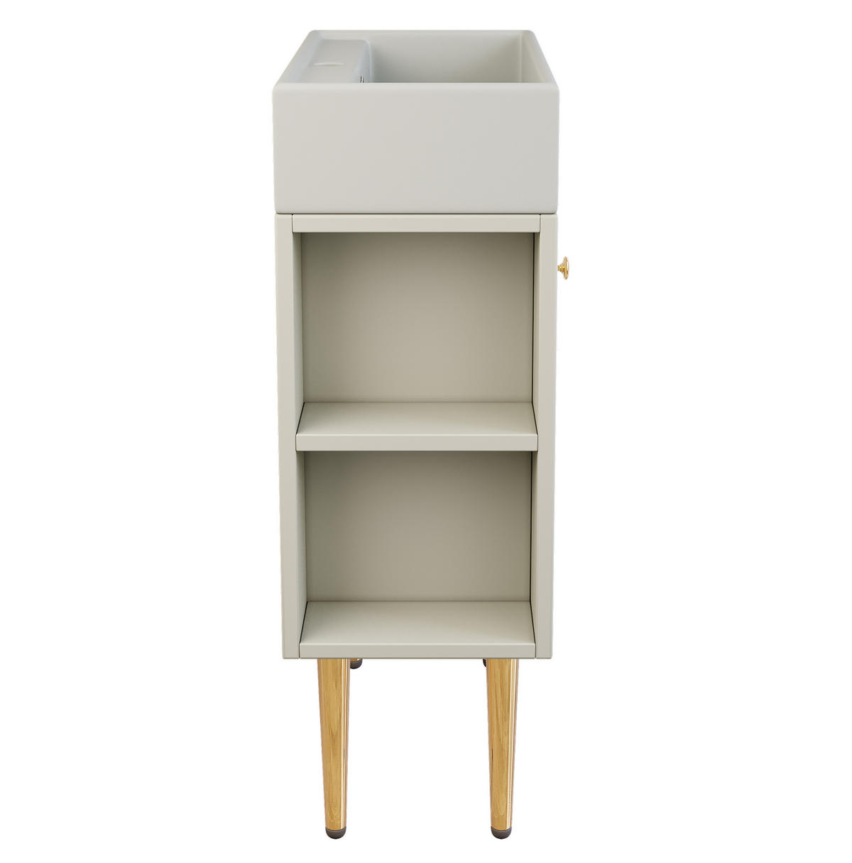 WASCHBECKENSCHRANK mit Keramikbecken Weiß für kleine Badezimmer - Weiß, Holzwerkstoff (31/91.5/55cm) - Beauniv
