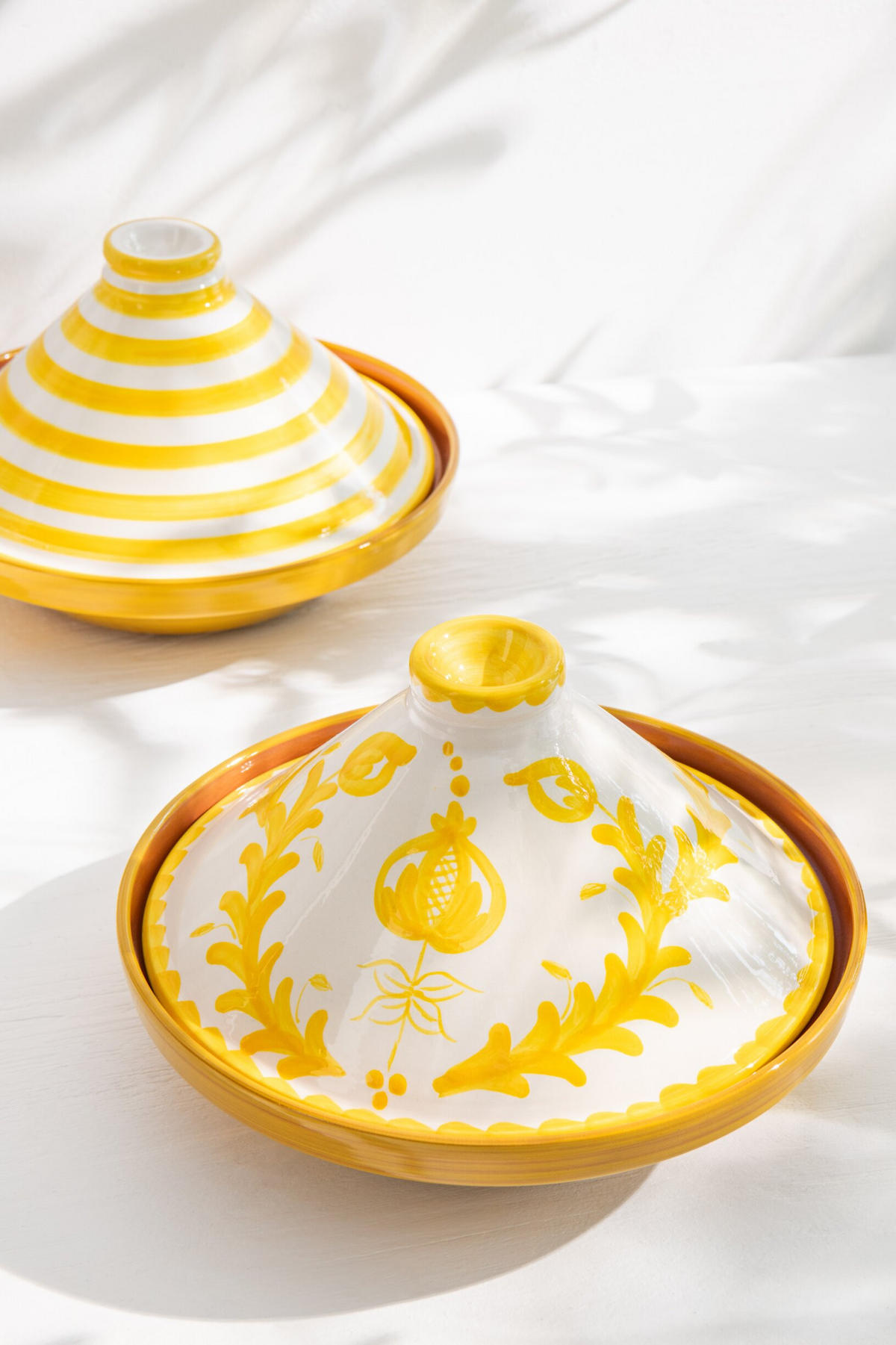 TAJINE GRANADA STRIPES - Töpferei - Gelb - Multicolor, Keramik (20cm) - J-Line