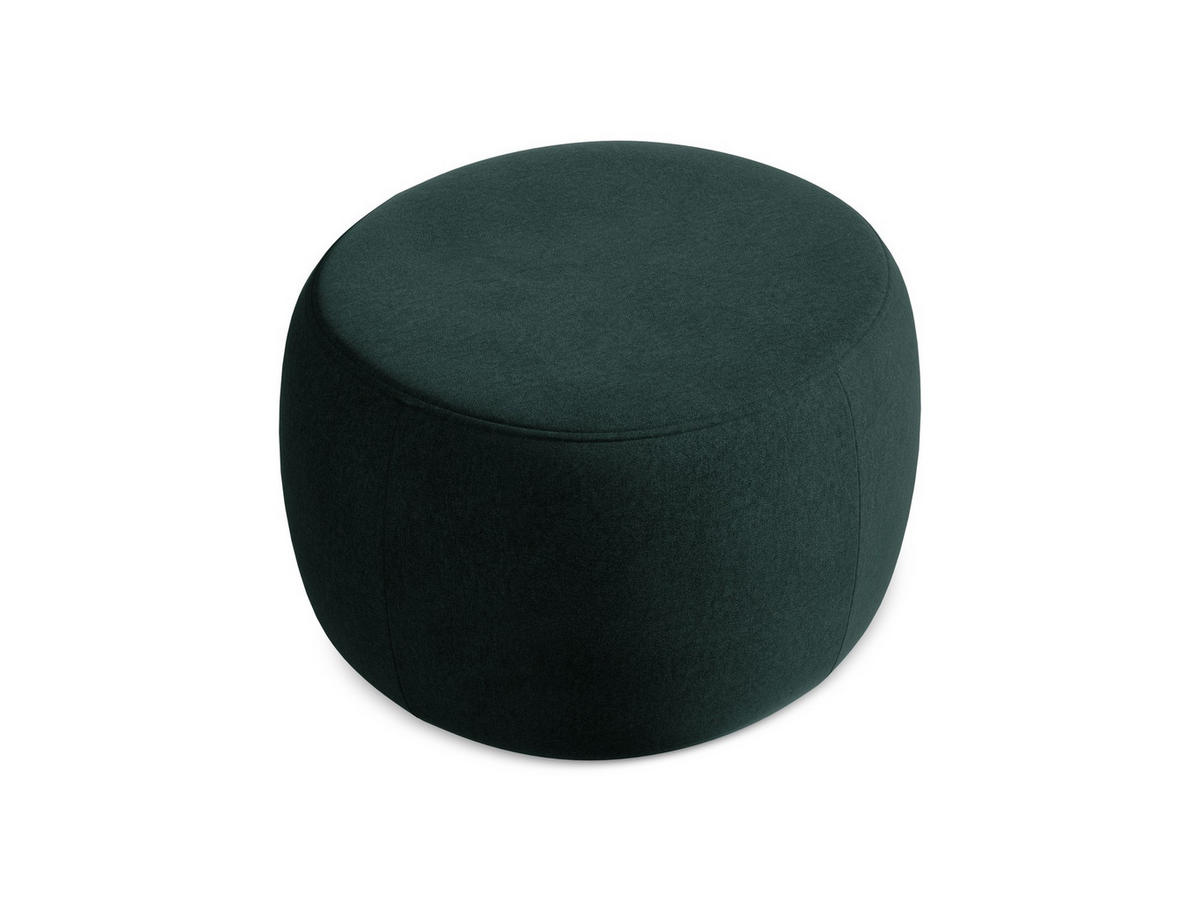 POUF Samt Stoff Grün - Salbeigrün/Gelb, Kunststoff/Textil (76/44/67cm) - Makamii