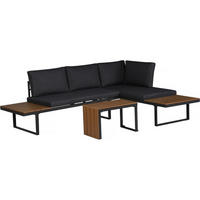 LOUNGEGARNITUR Sylva 4-Sitzer Grau - Grau, Metall - Habitat Garten