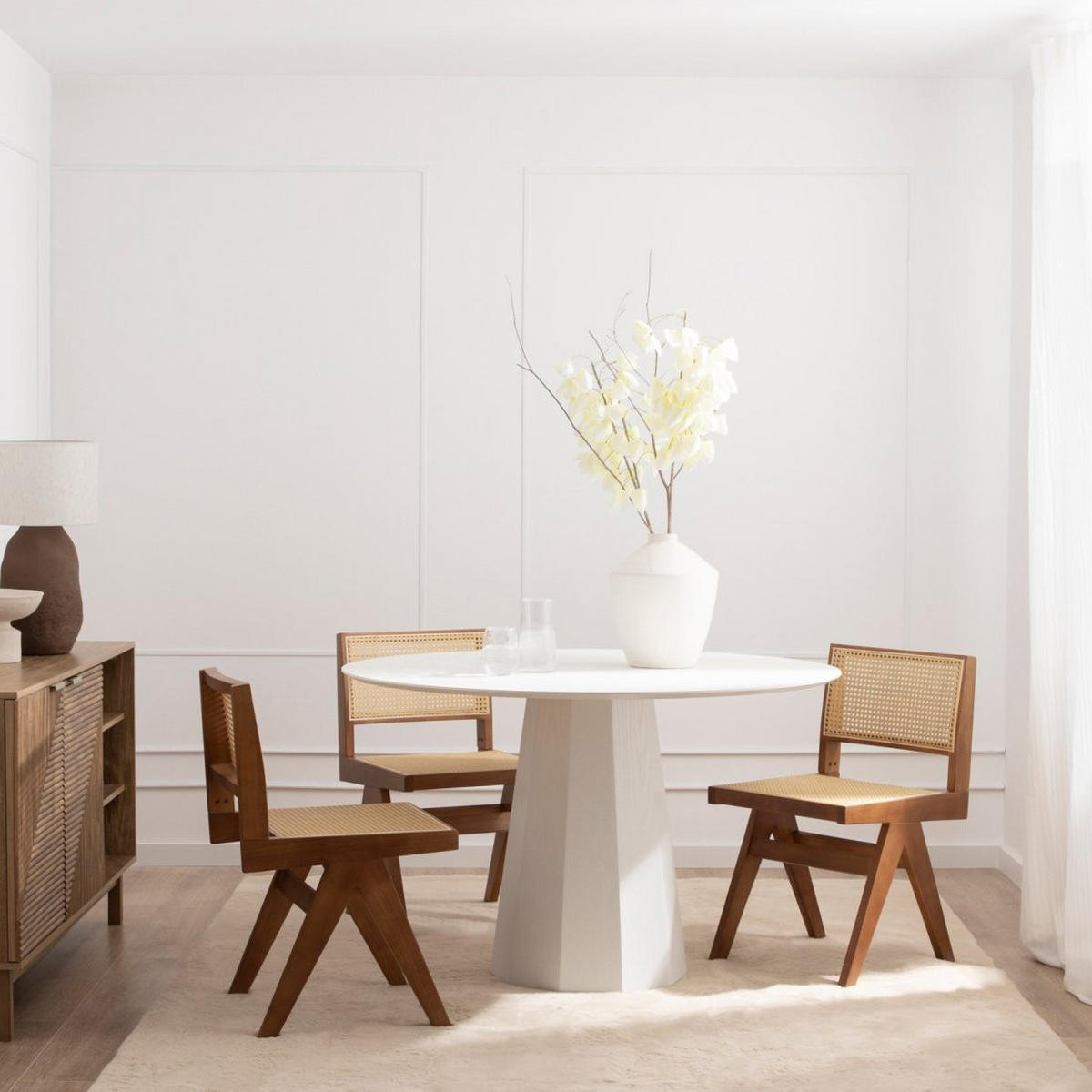 ESSTISCH Olivier Weiß 120 cm x 76 cm - Weiß, Holzwerkstoff (120/120/76cm)