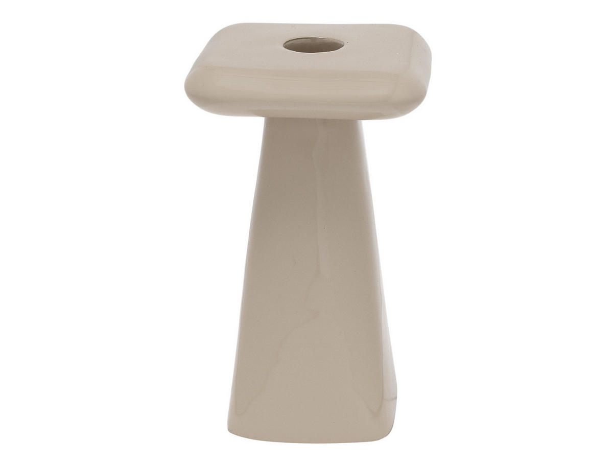 KERZENHALTER Roca Grau 9/9/15 cm - Grau, Metall (9/15/9cm) - Present Time