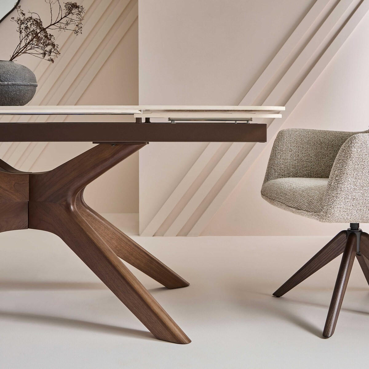 ESSTISCH mit Verlängerung - tivoli 180/90/76 cm - Creme, Naturmaterialien (97/90/76cm) - Signature