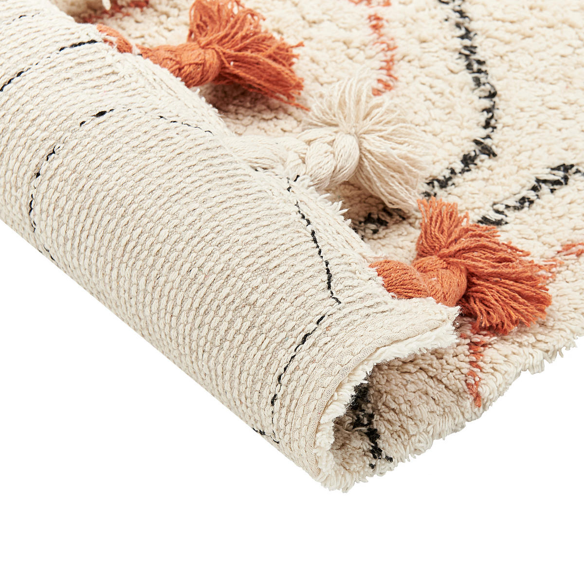 KURZFLOR-TEPPICH Hajipur 200/140 cm - Beige, Textil (140/200cm) - Beliani