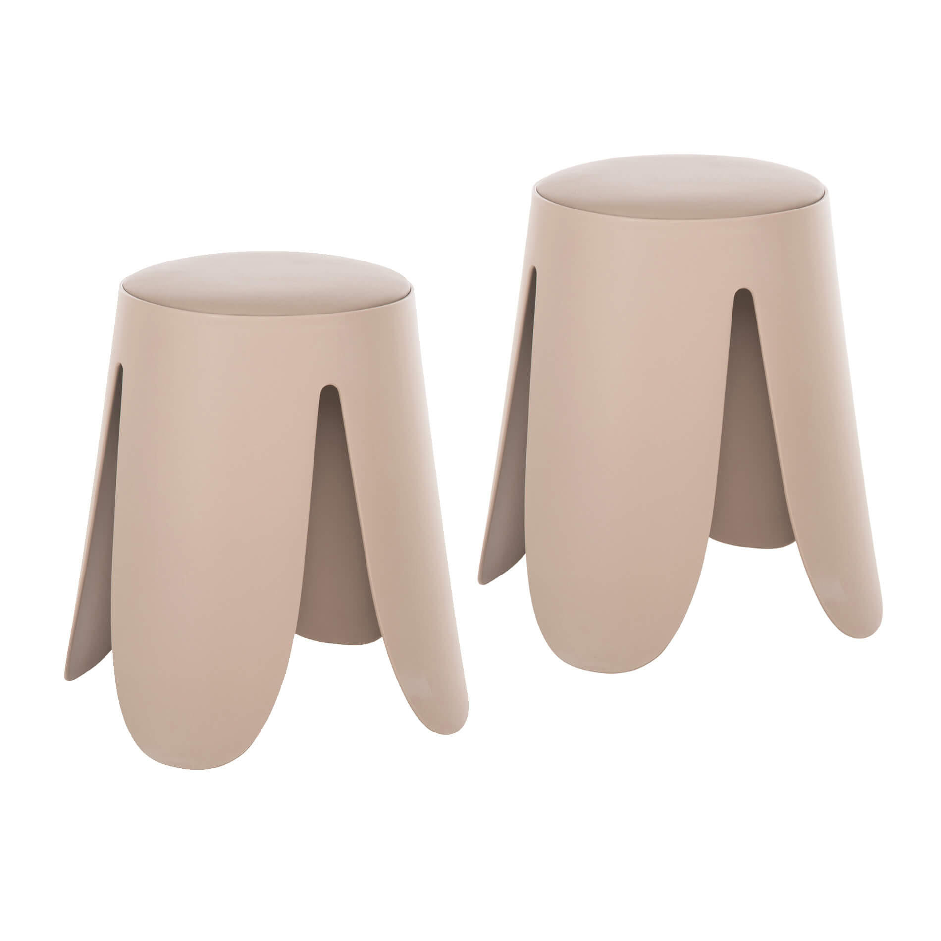 HOCKER 2-teilig Rosa - Pink/Weiß, Kunststoff (30/46/30cm) - Mobili Rebecca