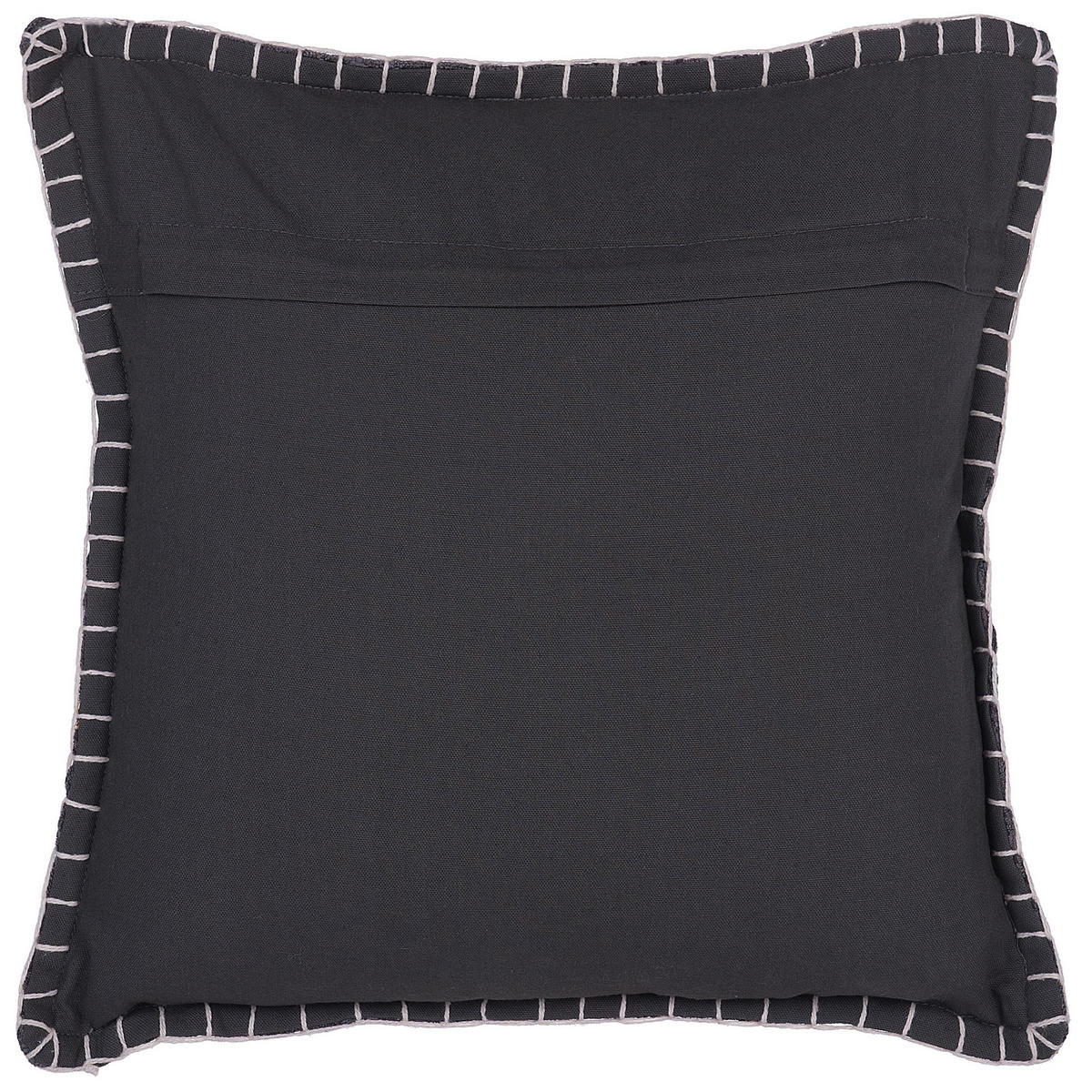 DEKOKISSEN 2er-Set Dunkelgrau 45/45 cm Melur - Dunkelgrau, Naturmaterialen (45/45cm) - Beliani
