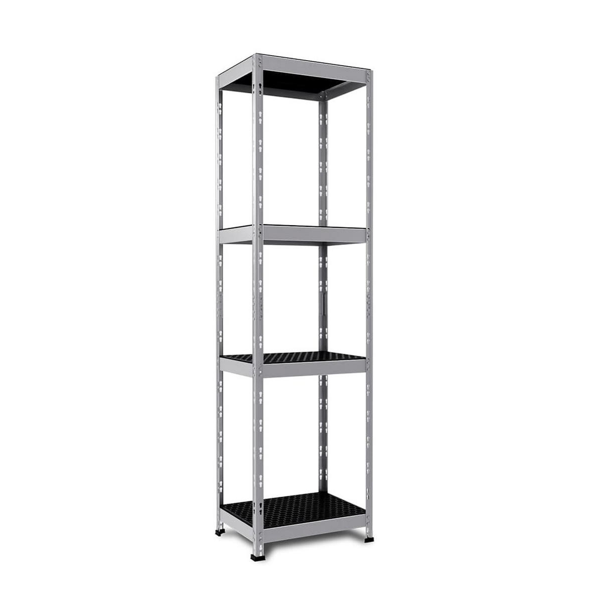 OUTDOORREGAL Metall Grau, 180x50x38 4B. - Grau, Metall (50/180/38cm) - AR Shelving