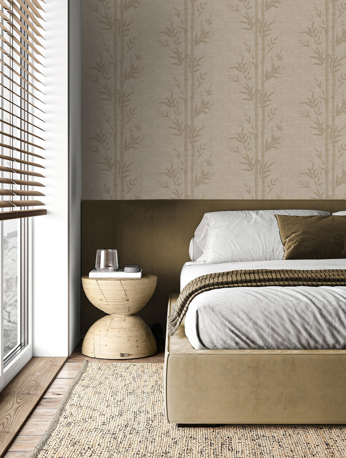 TAPETE Bambusmuster 50 x 900 cm - Beige, Papier (50/900cm) - Origin Wallcoverings