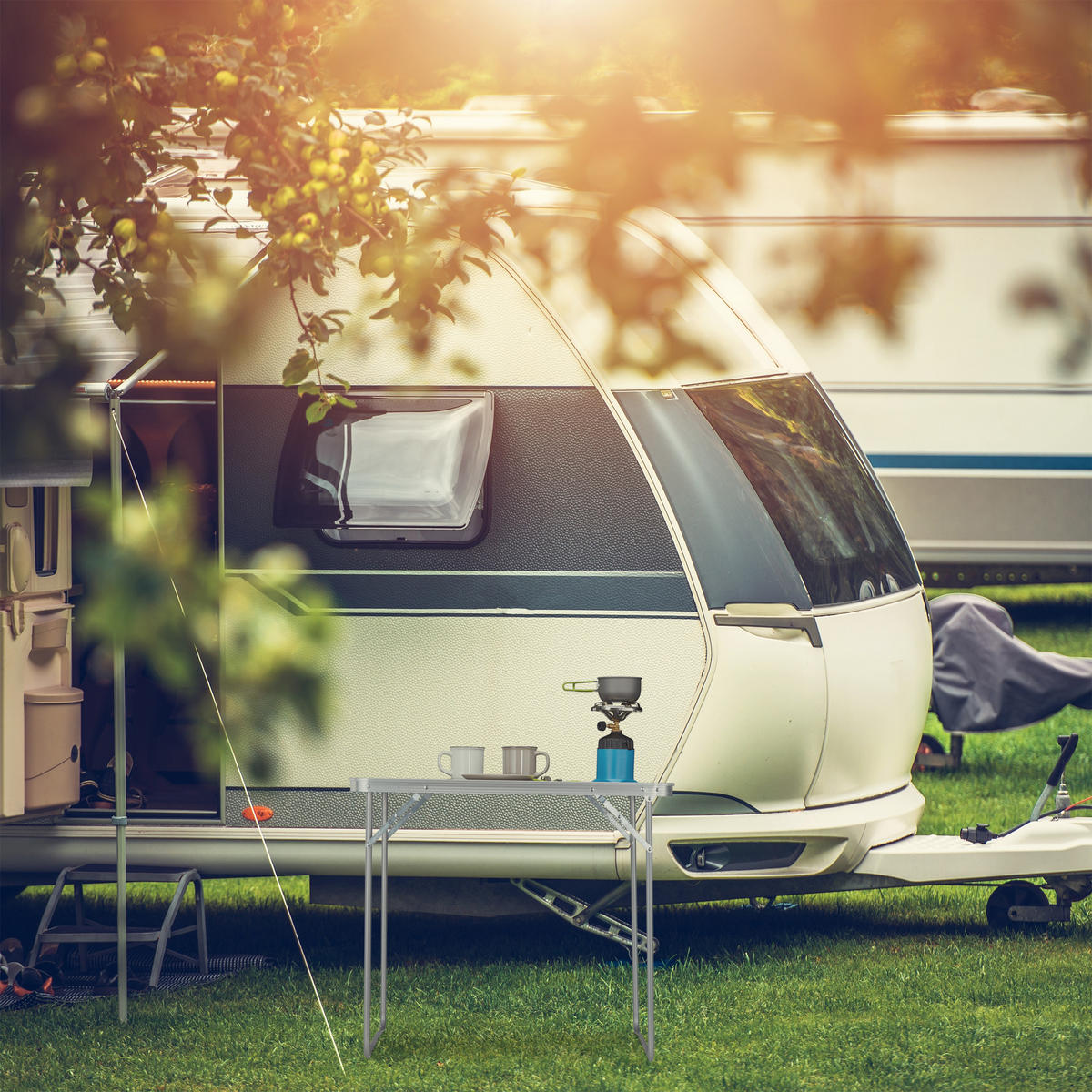 CAMPINGTISCH - Multicolor, Holzwerkstoff/Kunststoff (60/80/70cm) - Relaxdays