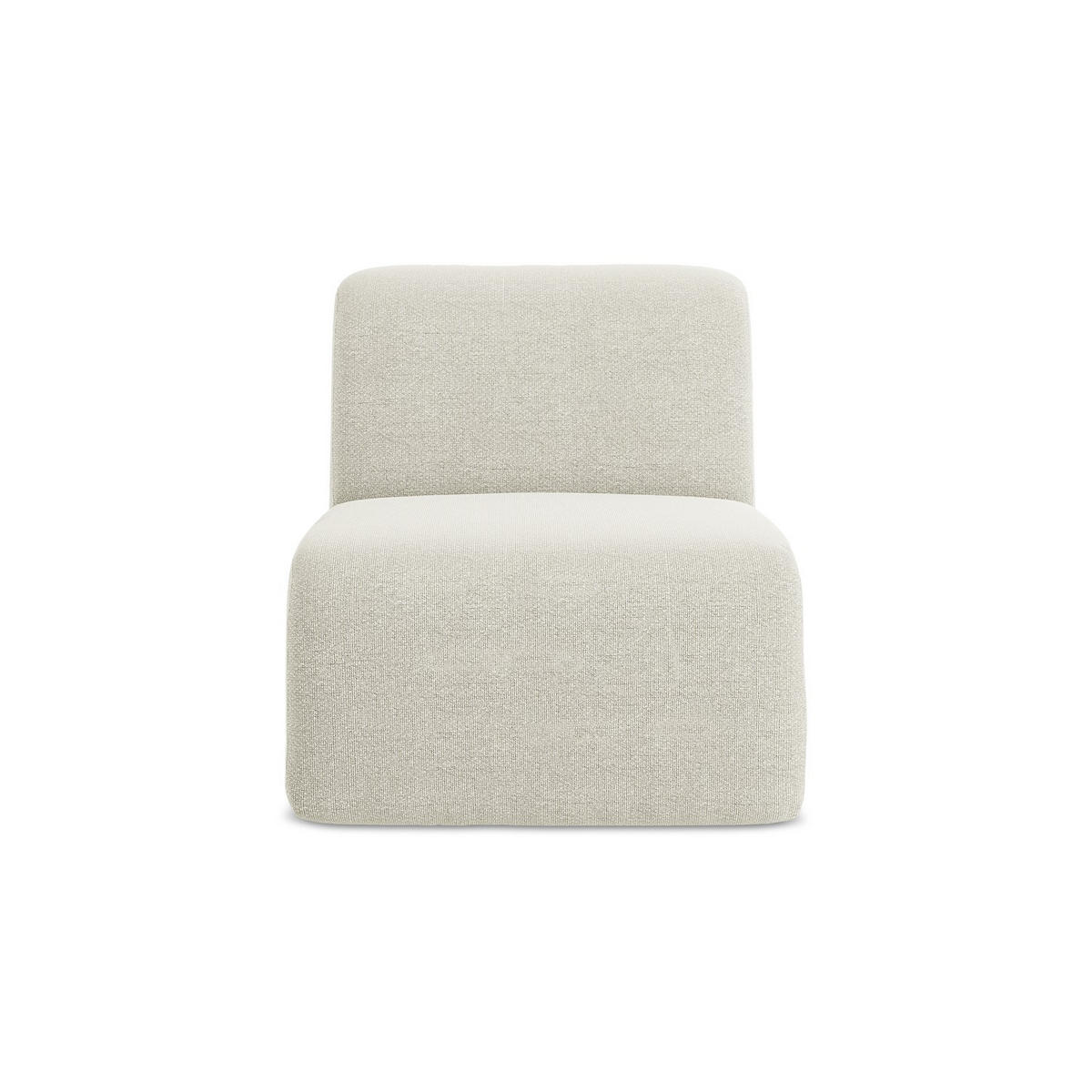 SOFAELEMENT Bouclé Stoff Beige - Sandfarben/Schwarz, Holzwerkstoff/Kunststoff (70/75/94cm) - LaMiaSofa