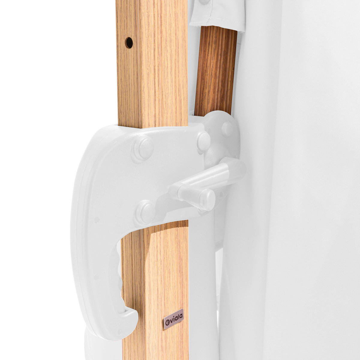 SONNENSCHIRM 3x3m mit 4 Gewichtsplatten, Weiß - Weiß, Metall (300/300cm) - Oviala