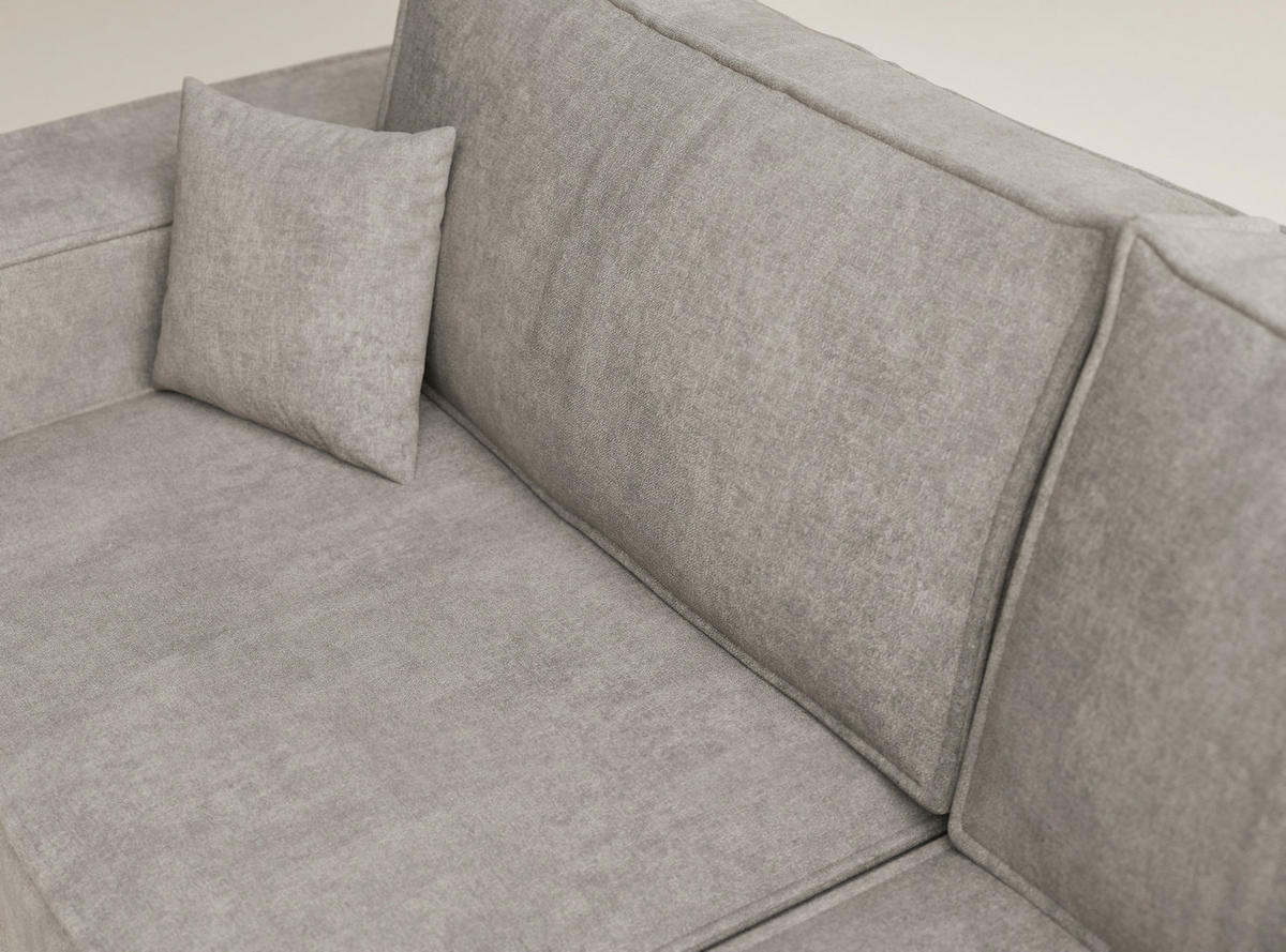 ECKSOFA MIT SCHLAFFUNKTION Tonga Braun Webstoff - Schwarz/Braun, Holz/Holzwerkstoff (255/105cm) - Maison de Reve