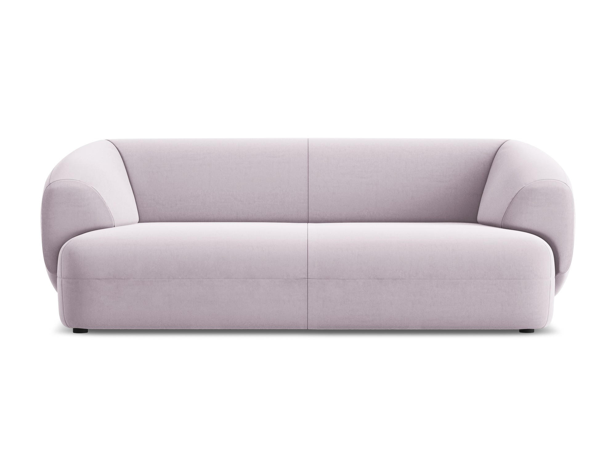 3-SITZER SOFA Samt Stoff Violett - Lila/Flieder, Kunststoff/Textil (212/81/98cm) - Makamii
