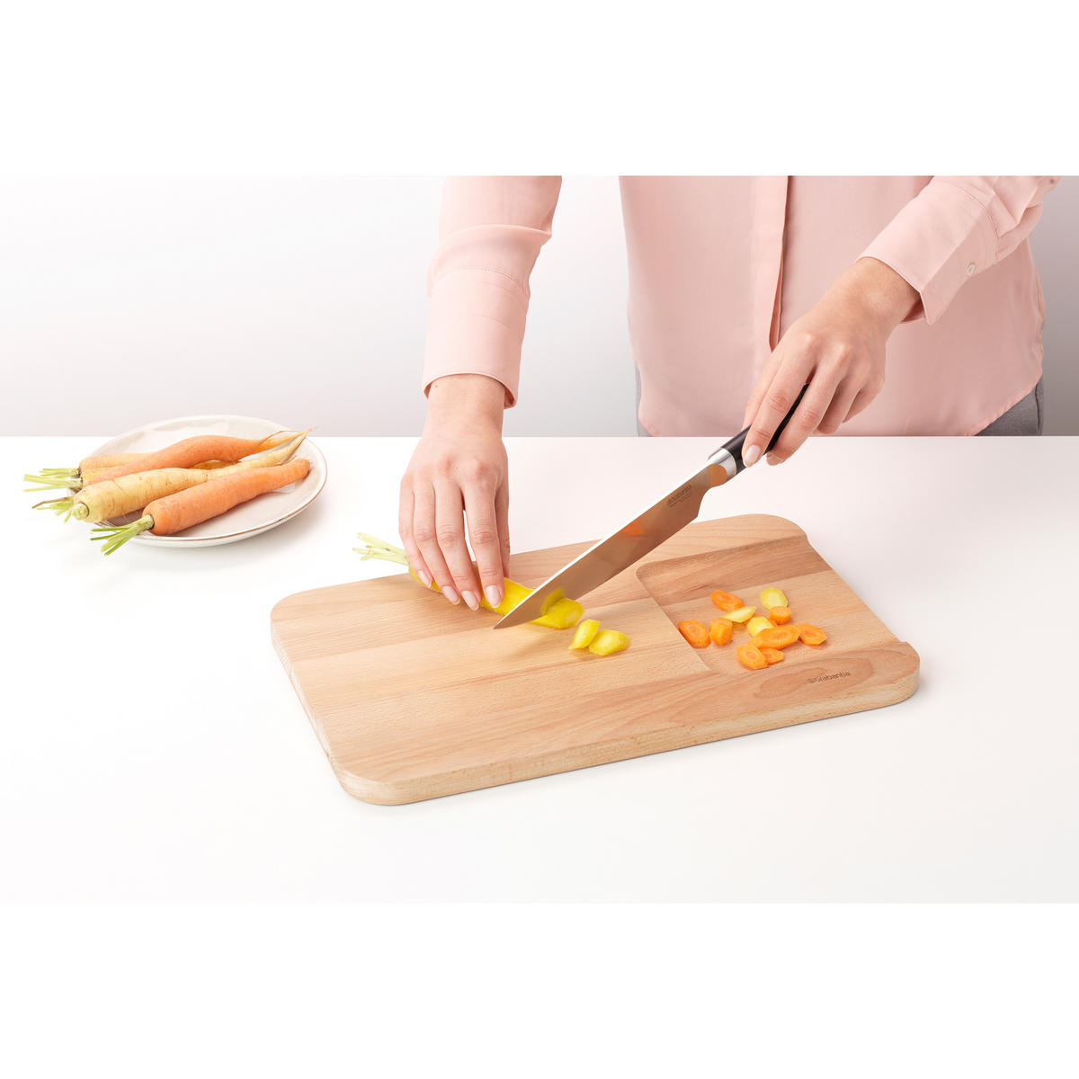 SCHNEIDEBRETT Profile für Gemüse, Wood - Braun, Holz (41.3/27cm) - Brabantia