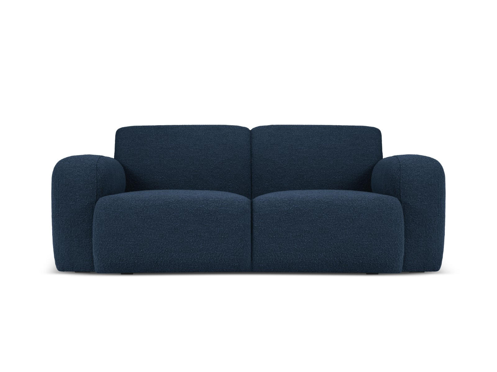 SOFA Molino aus Boucle dunkelblau 2 Sitzplätze - Dunkelblau, Textil (95/72/170cm) - Micadoni