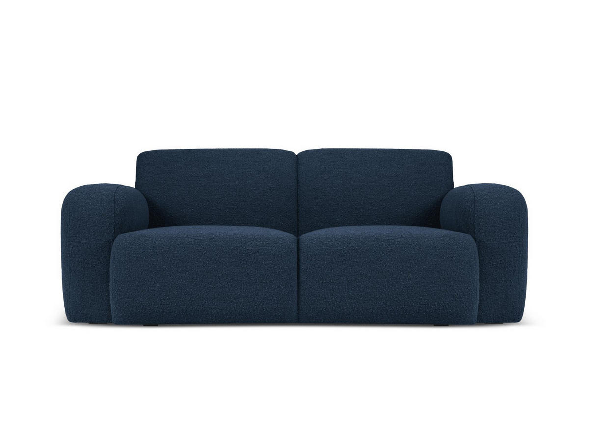 SOFA Molino aus Boucle dunkelblau 2 Sitzplätze - Dunkelblau, Textil (95/72/170cm) - Micadoni