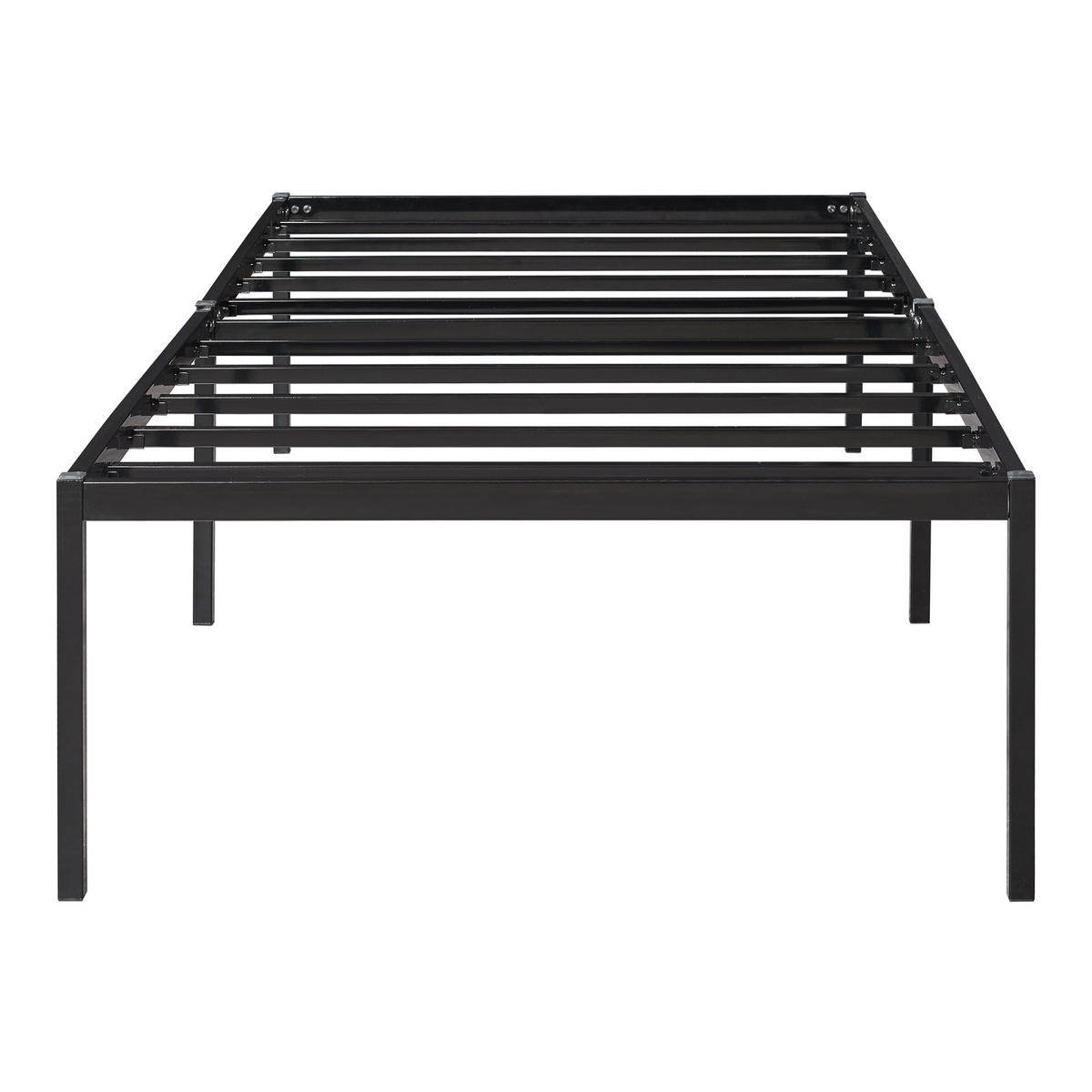 METALLBETT Vårdö - Schwarz, Metall (90/200cm) - [en.casa]
