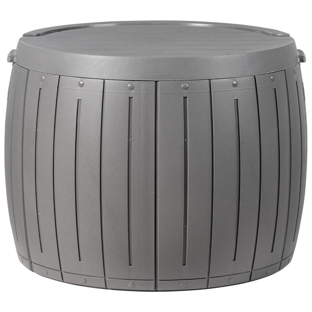 AUFBEWAHRUNGSBOX 56 cm 56 cm Grau Prinos - Dunkelgrau/Grau, Kunststoff (56/47/56cm) - Beliani