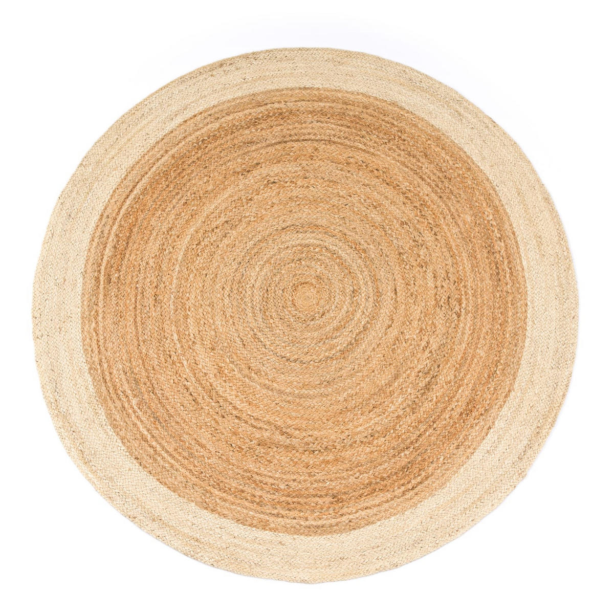FLACHWEBETEPPICH Cutout Elfenbein Ø 160 cm - Weiß, Naturmaterialien (160/160cm) - TT Home