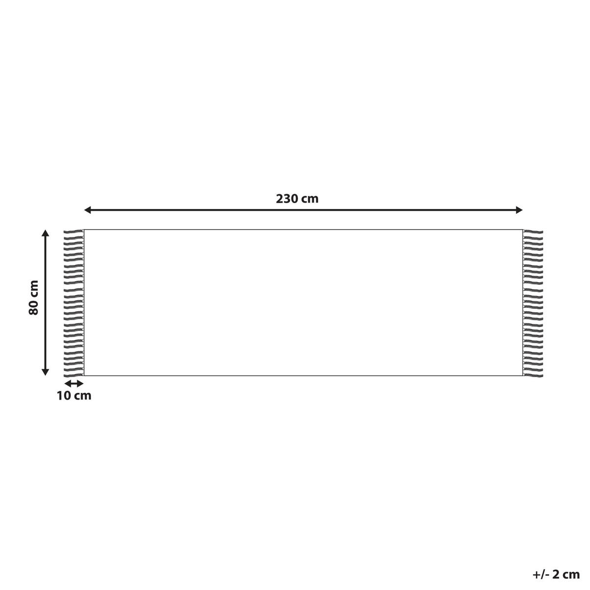 BĚHOUN Tozlu 230/80 cm - béžová, textil (80/230cm) - Beliani