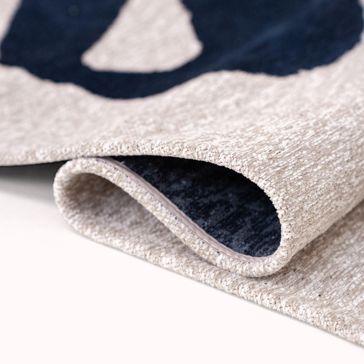 TEPPICH Sea Ink Ribbon 280/390 cm - Blau, Textil (280/390cm) - Louis De Poortere