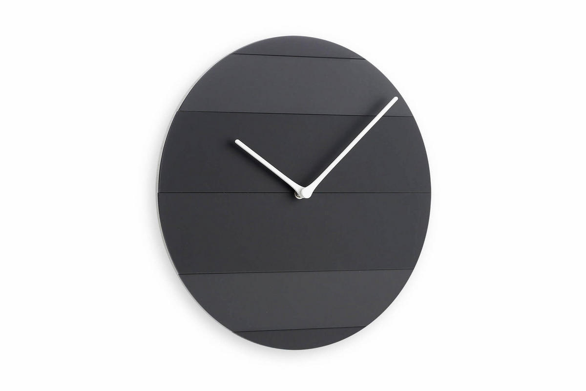 WANDUHR Design Schwarz 29/29 cm - Schwarz, Holzwerkstoff (0.58/29/1cm) - ONZENO