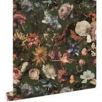 TAPETE Blumen 53 cm x 10.05 m - Grün, Papier (53/1000cm) - ESTAhome