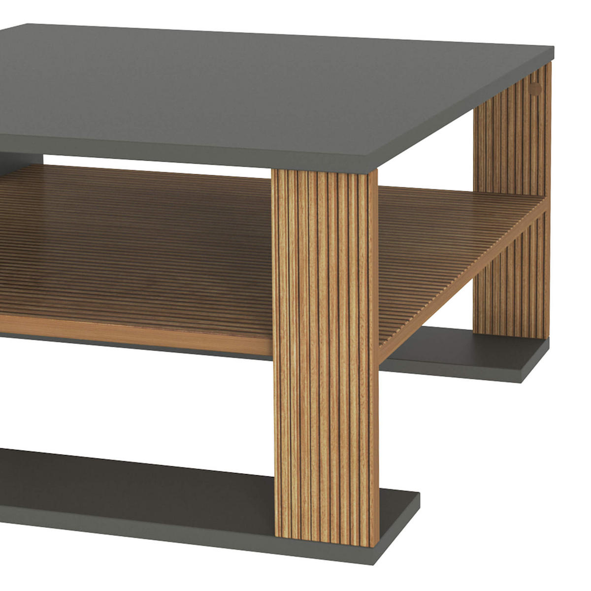 COUCHTISCH Dunkelgrau 75/75/40 cm - Grau, Holzwerkstoff (75/75/40cm) - Mobili Rebecca