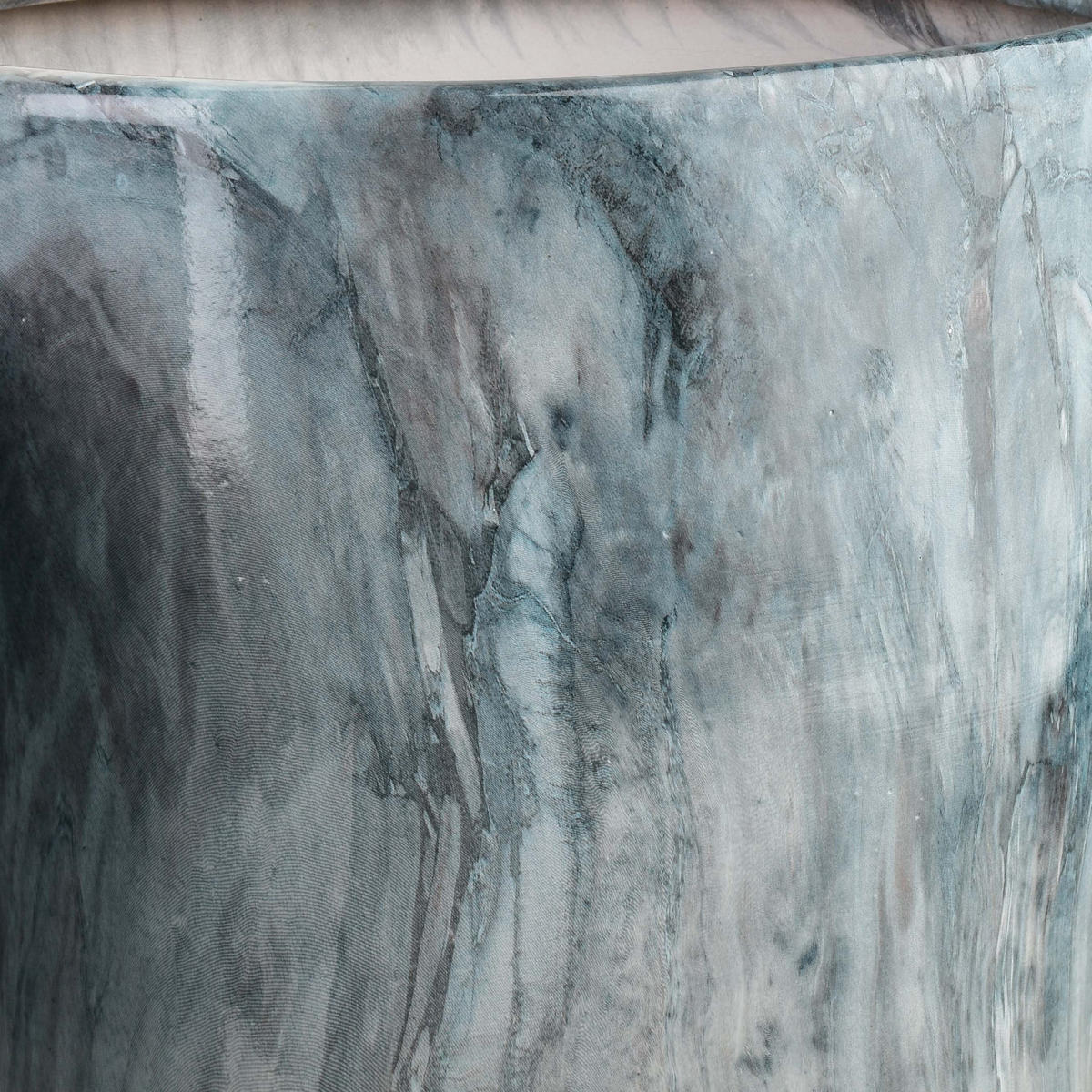 BLUMENTOPF Neva Marble 3er Set Blau 37x37x45,5/30,5x30,5x42,5/24x24x40 cm Keramik - Blau, Keramik (37/45.5cm) - Mondex