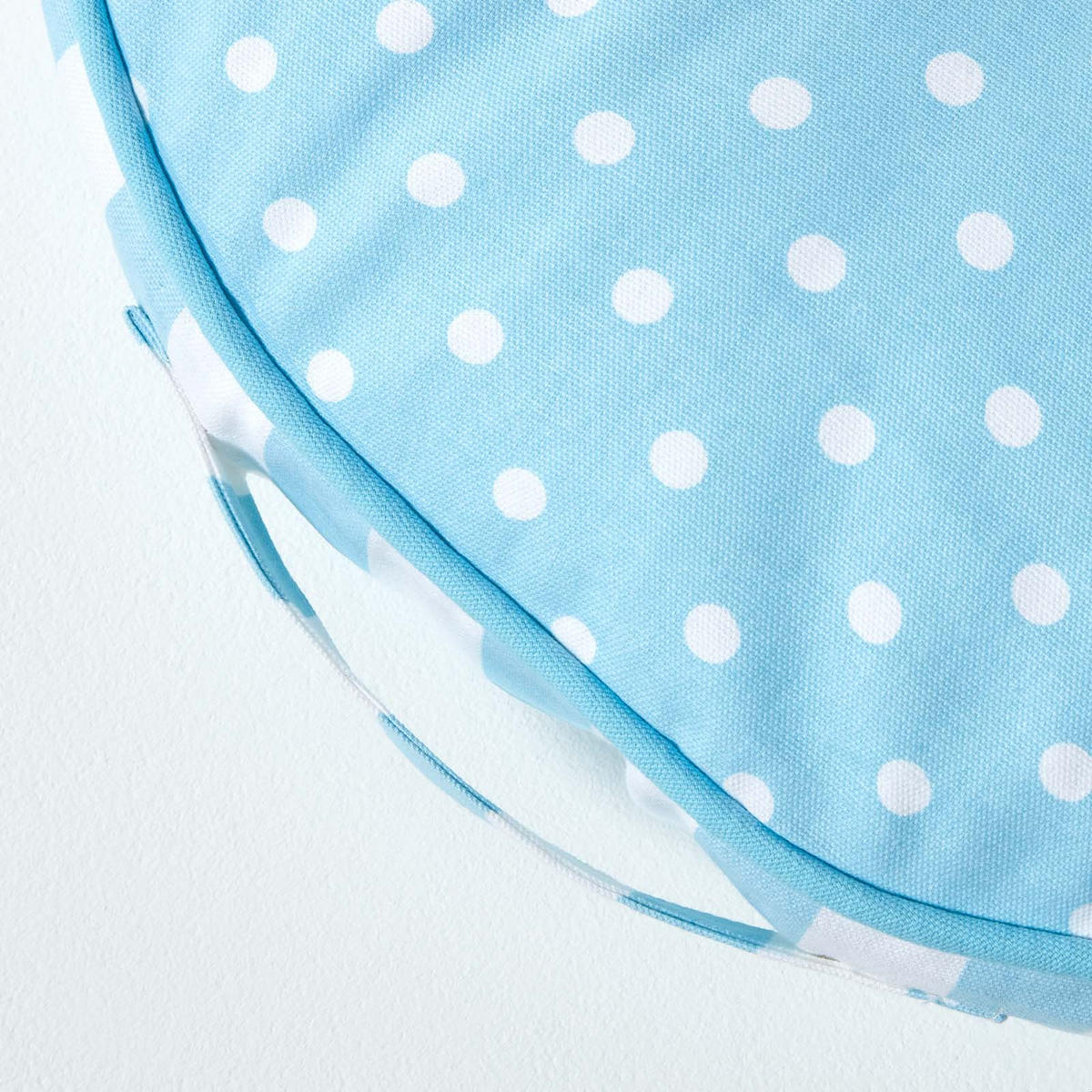 BODENKISSEN blau, Punkte & Streifen ? 43/7 cm - Blau, Textil (43/43/7cm) - Homescapes