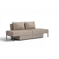 SCHLAFSOFA Gorka - Beige, Holzwerkstoff/Textil (240/87/103cm) - Fun Möbel