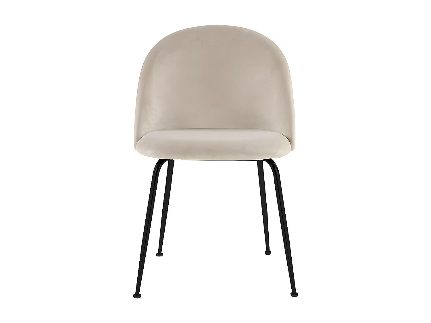 STUHL - 50 cm x 55 cm - Samt, Stoff - Beige - MELBOURNE - Beige, Textil (50/77/55cm) - Vente-Unique