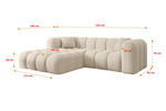 ALTDECOR Ecksofa Ottomane Links OLEA-L1 Beige Cord