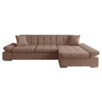 ECKSOFA Malwi, Seite: Rechts - Cappuccino, Holz/Textil (278/161cm) - MIRJAN24